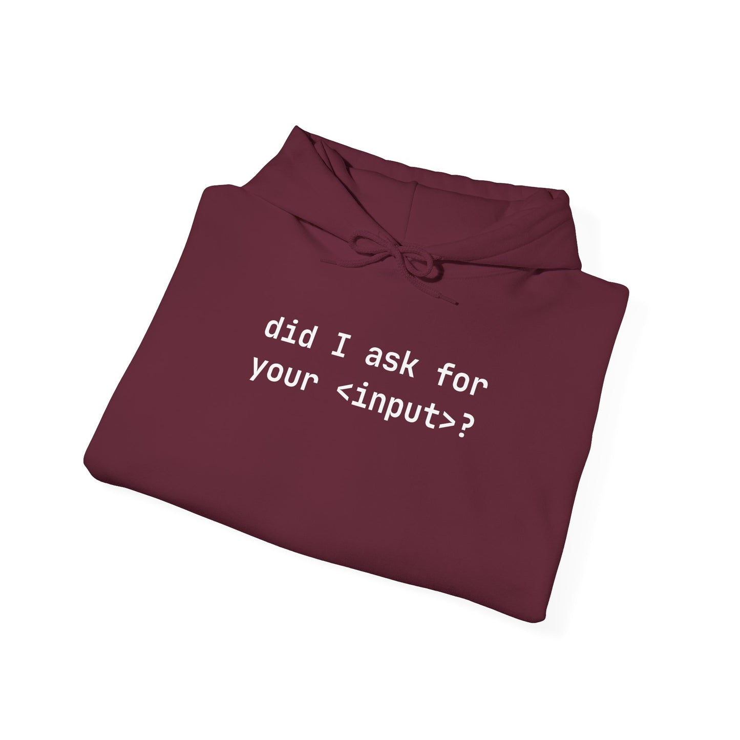 did I ask for your <input>?, Funny Gift for Friends, Unisex Hoodie, Cozy Casual Wear