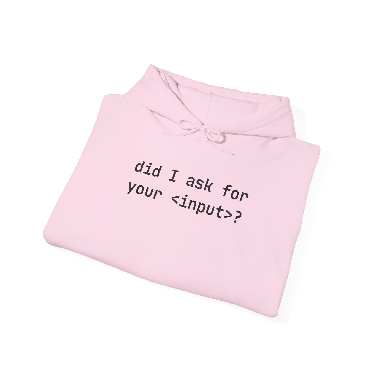 Funny Quote Unisex Hoodie - Did I Ask for Your Input? Unisex Sweatshirt for Coder