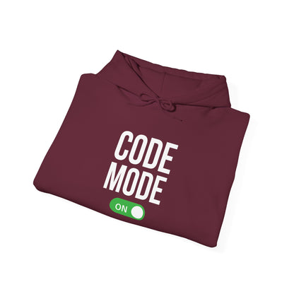 CODE MODE ON - Unisex Heavy Blend Hoodie , Best for Late night Coding session