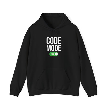 CODE MODE ON - Unisex Heavy Blend Hoodie , Best for Late night Coding session